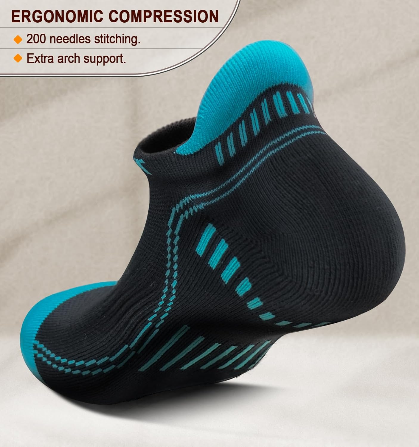 Detalle 2 de KEMISANT Calcetines Tobilleros Hombre 6 Pares