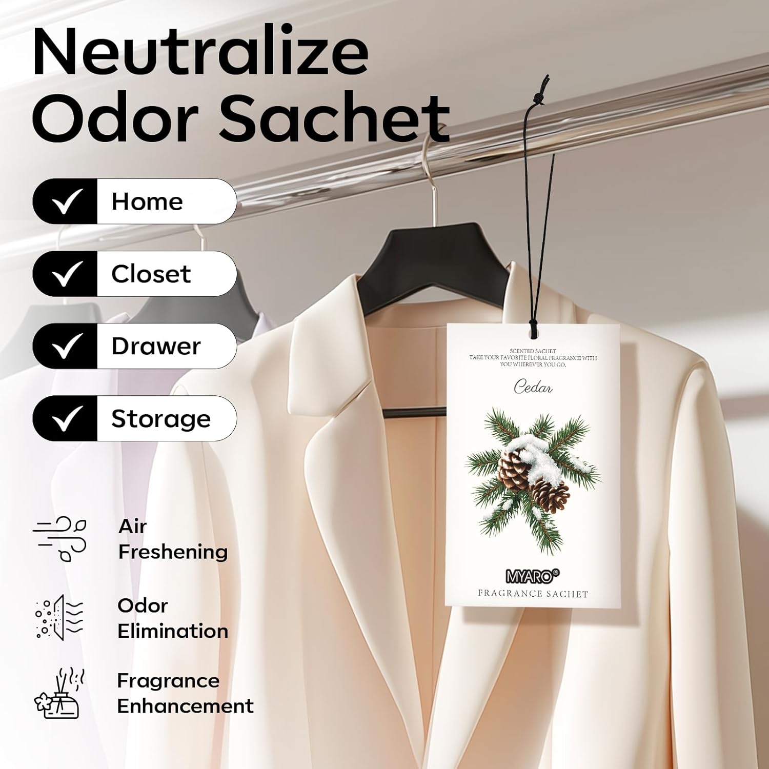Thumbnail 1 de MYARO 12-Pack Cedar Sachets