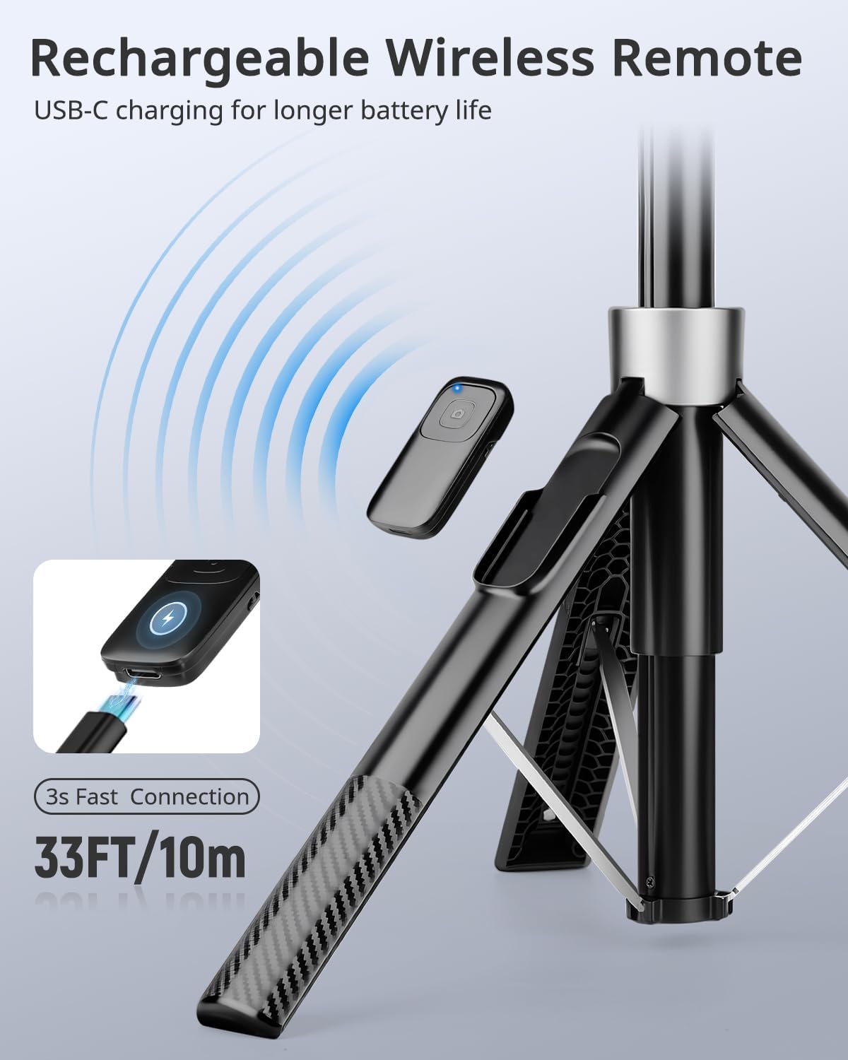 Detalle 2 de Victiv Magnetic Selfie Stick Tripod 70"