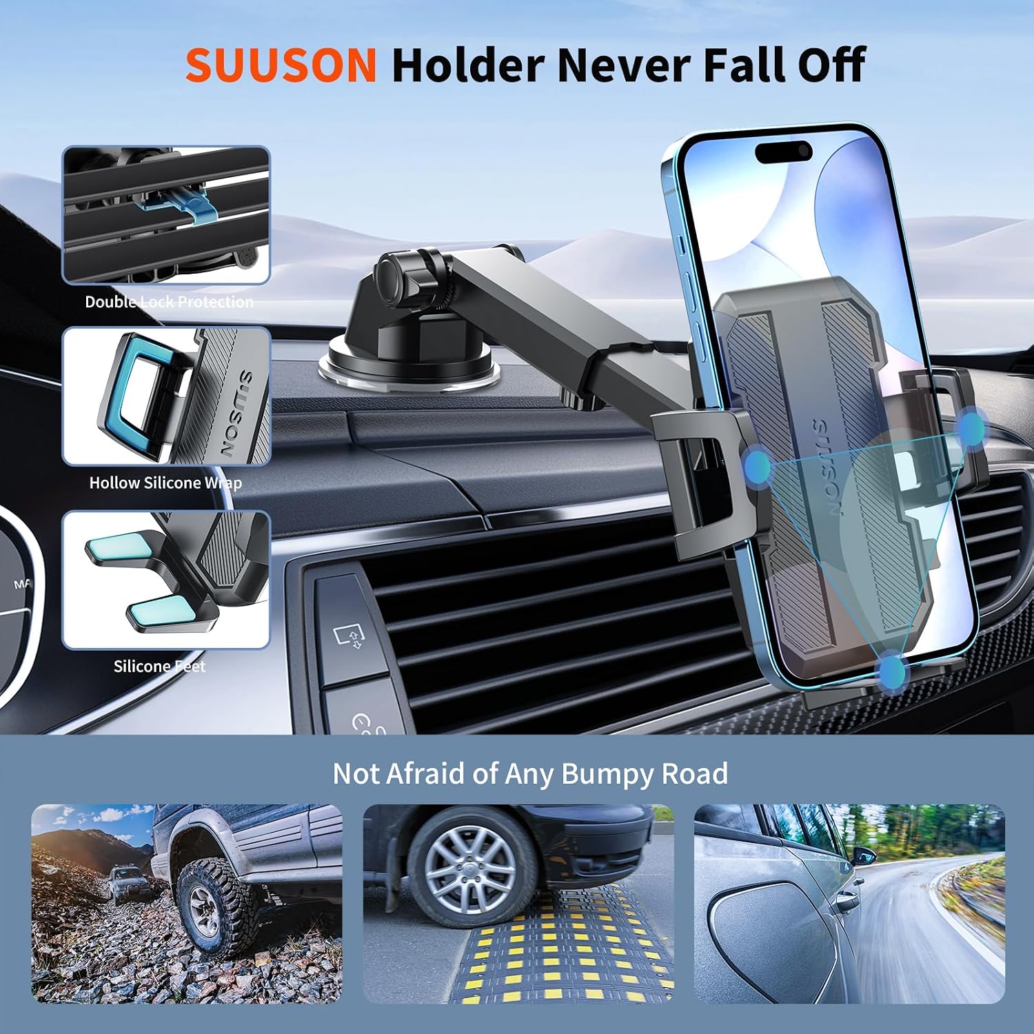 Thumbnail 2 de SUUSON Upgraded 3-in-1 Car Phone Holder Mount
