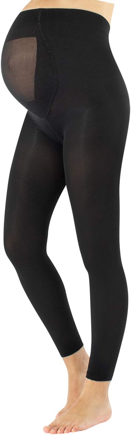 Detalle de CALZITALY Leggings Premaman Coprenti 100 DEN – Nero, 2/S 3/M 4/L 5/XL