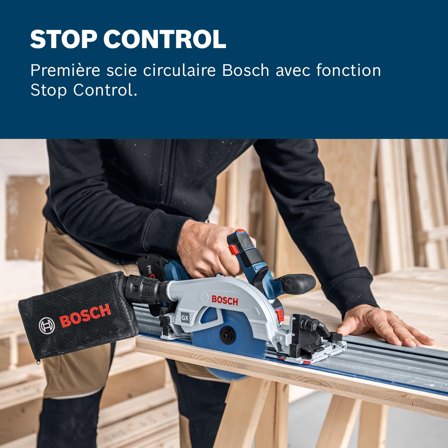 Thumbnail 2 de Bosch Professional GKS 18V-57-2 GX – scie circulaire sans fil 18V System, L-BOXX (sans batterie/chargeur)