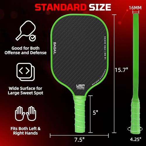 Thumbnail 5 de BAGAIL Pickleball Paddles, 4-Ball Set ⚾