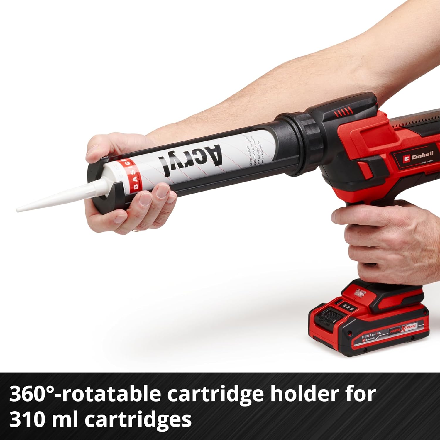 Thumbnail 6 de Einhell 18V Power X-Change Cordless Caulking Gun (TE-SG 18/10 Li) – Dripless, Adjustable Speed