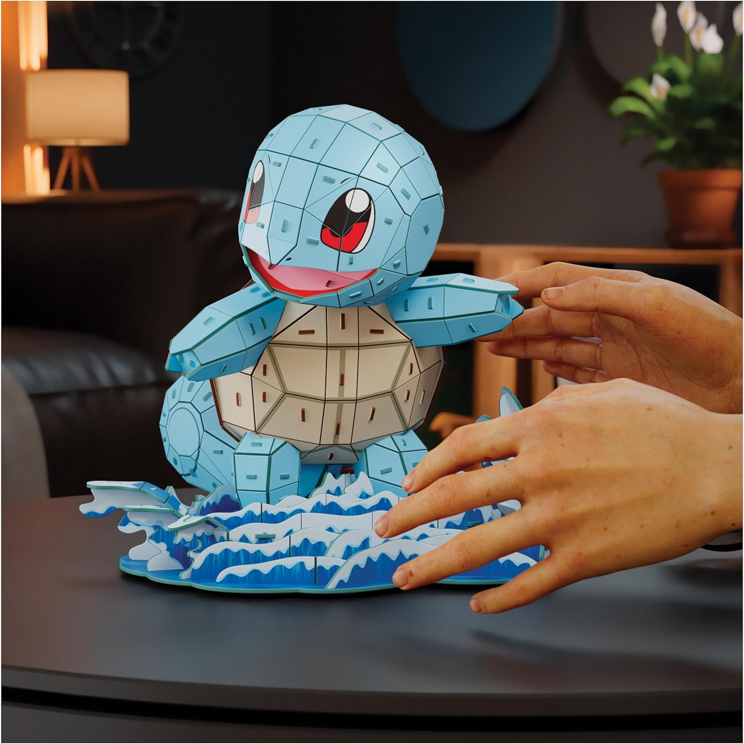 Detalle de 4D Build Schiggy Pokémon 3D Model Kit, 180-Piece Cardboard Build