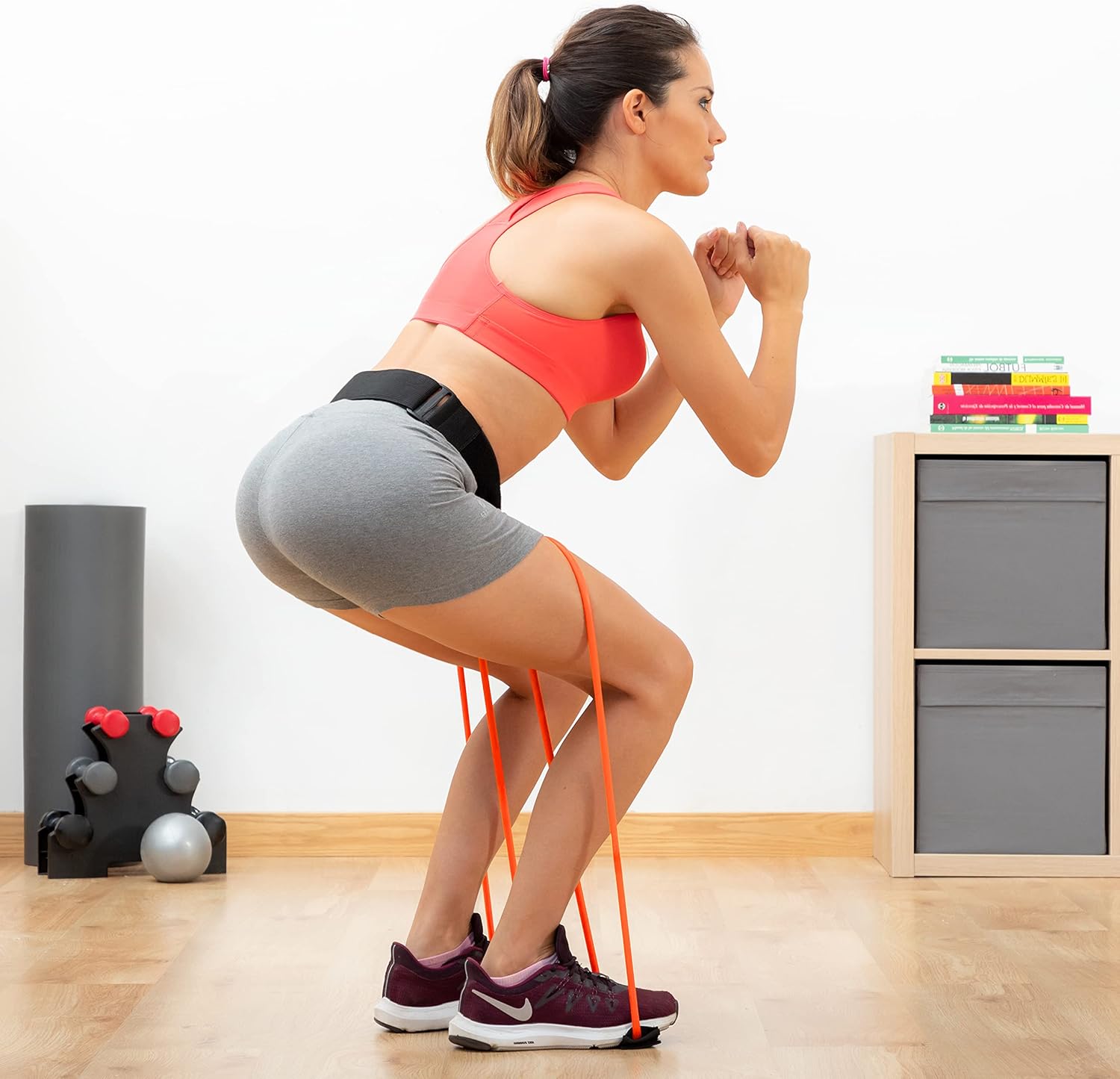 Thumbnail 3 de InnovaGoods Fitness Gürtel mit Widerstandsbändern – 40 lb Stärke, Vielseitig für Po, Bauch & Beine