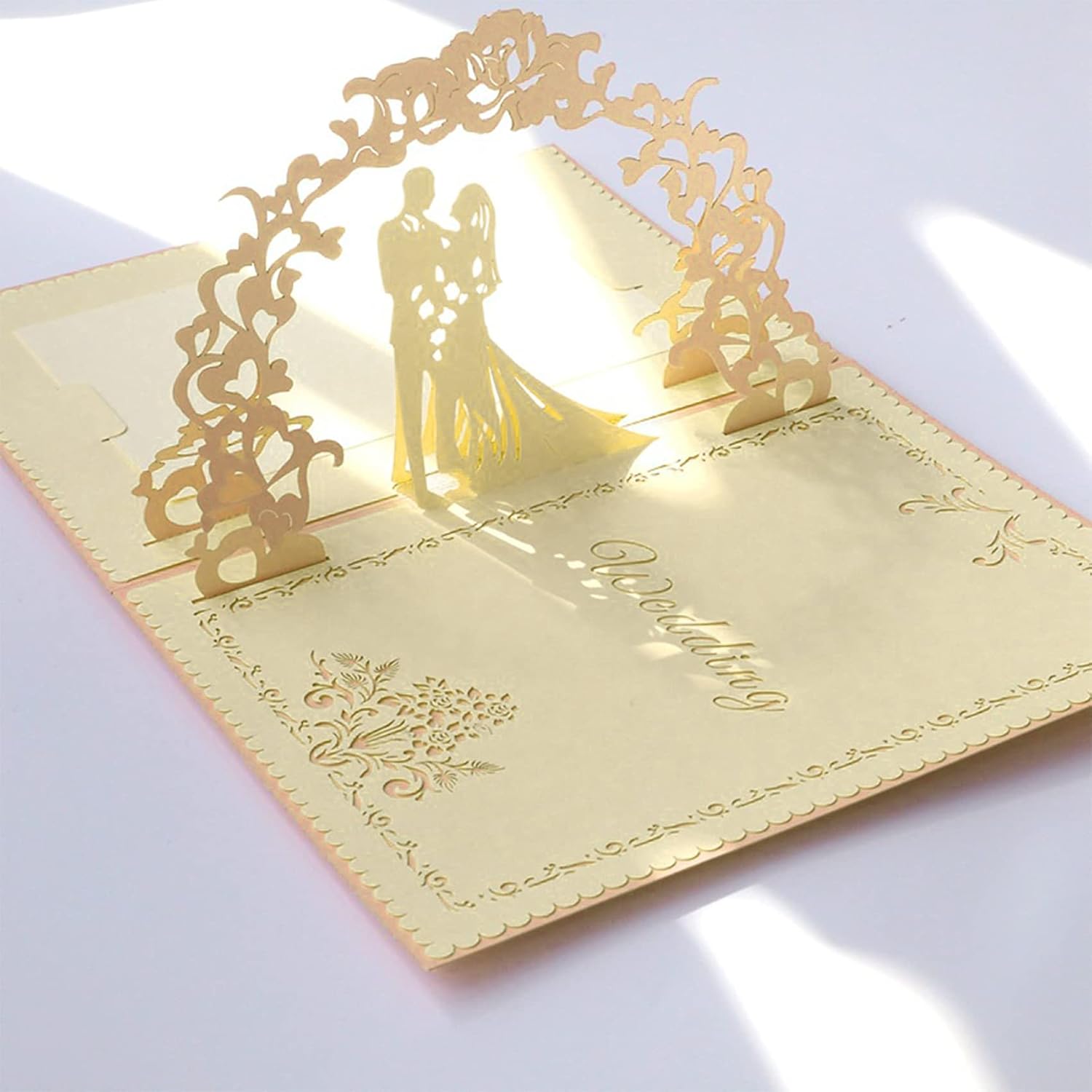 Detalle 2 de JeoPoom Biglietto di Auguri Pop-Up 3D: un Invito Speciale per San Valentino, Matrimoni e Festeggiamenti