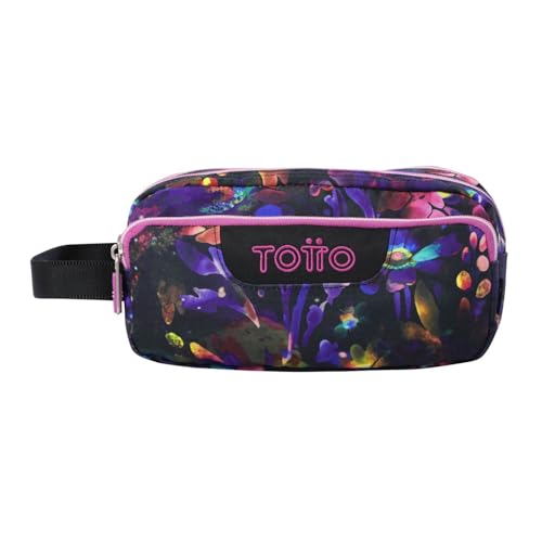 Imagen de TOTTO Estuche Escolar 3 Compartimentos Agapec – Flower Galaxy, gran capacidad y asa lateral en OfertitasTOP