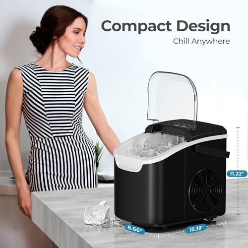 Detalle de Antarctic Star Countertop Ice Maker Machine, 26 lbs/Day, 6-Min Ice