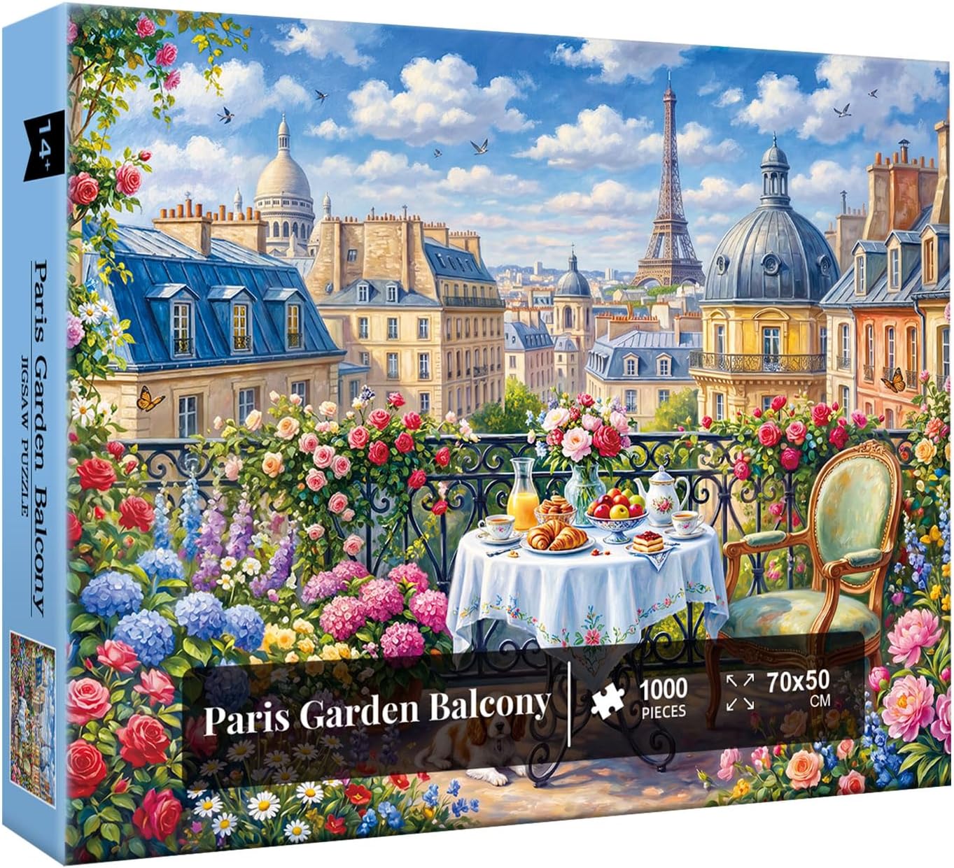 Detalle 2 de Paris Garden Balcony Jigsaw Puzzle, 1,000 Pieces
