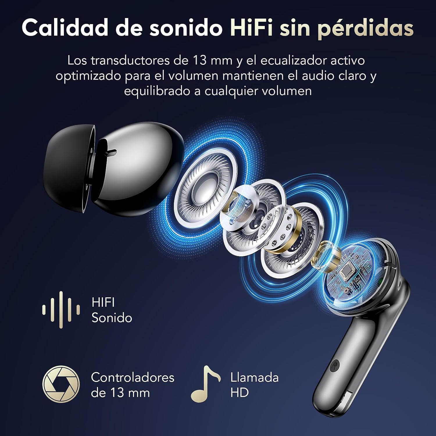 Thumbnail 1 de EUQQ Auriculares Bluetooth intrauditivos 🎧