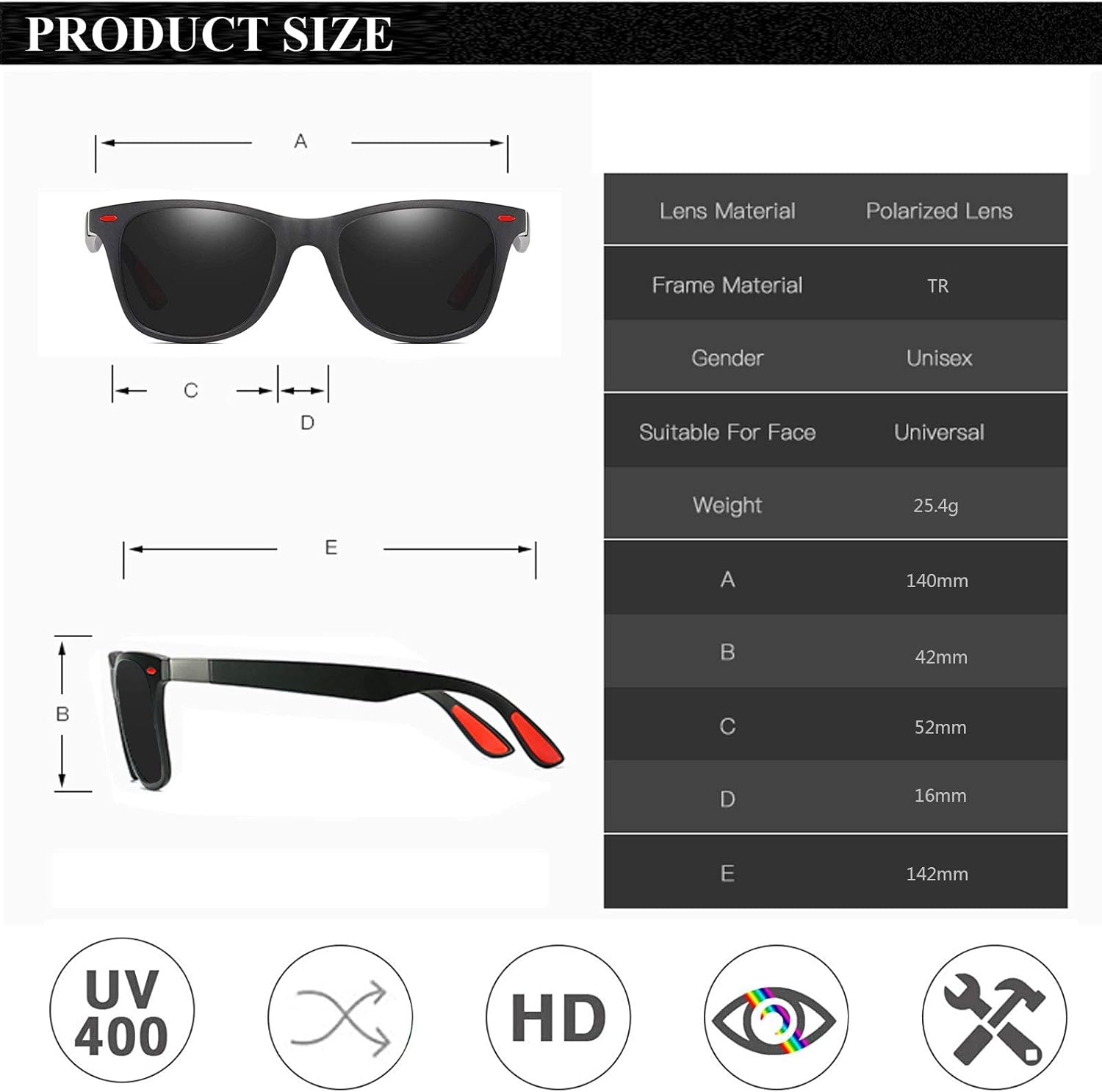 Thumbnail 2 de Perfectmiaoxuan gafas de sol polarizadas UV400
