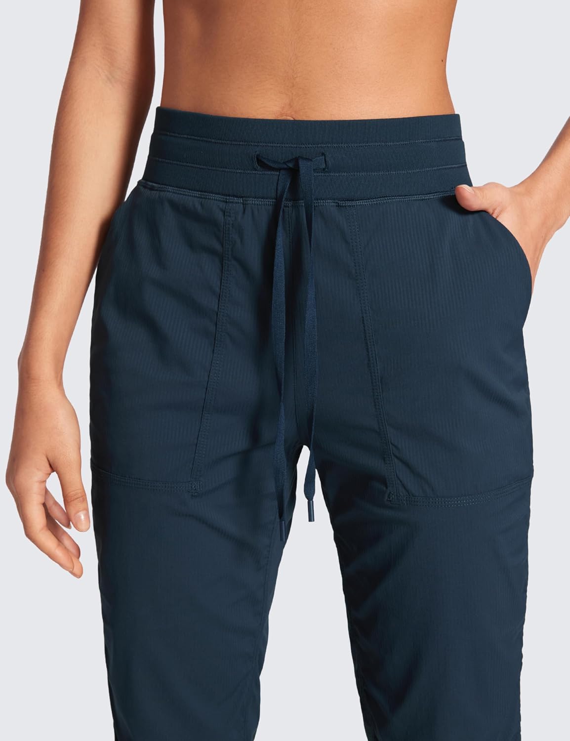 Detalle de CRZ YOGA pantaloni casual leggeri da donna con tasche e coulisse