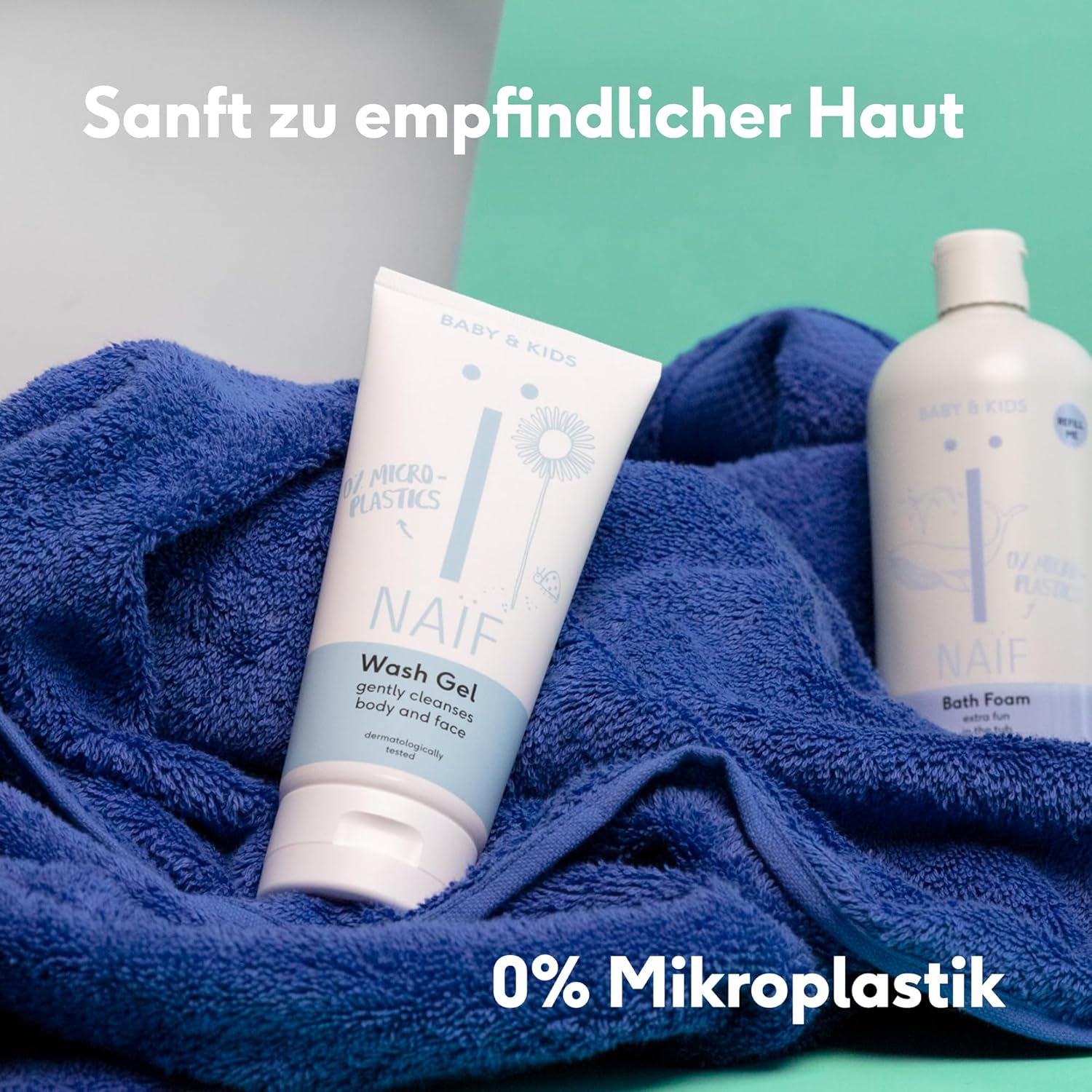 Thumbnail 3 de Naïf Pflegendes Waschgel Nachfüllpackung – sanfte, vegane Baby- und Kinderpflege (500 ml)