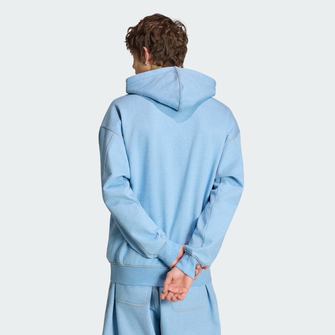 Detalle de Sudadera con capucha Trefoil Essentials jaspeada de corte holgado – Adidas