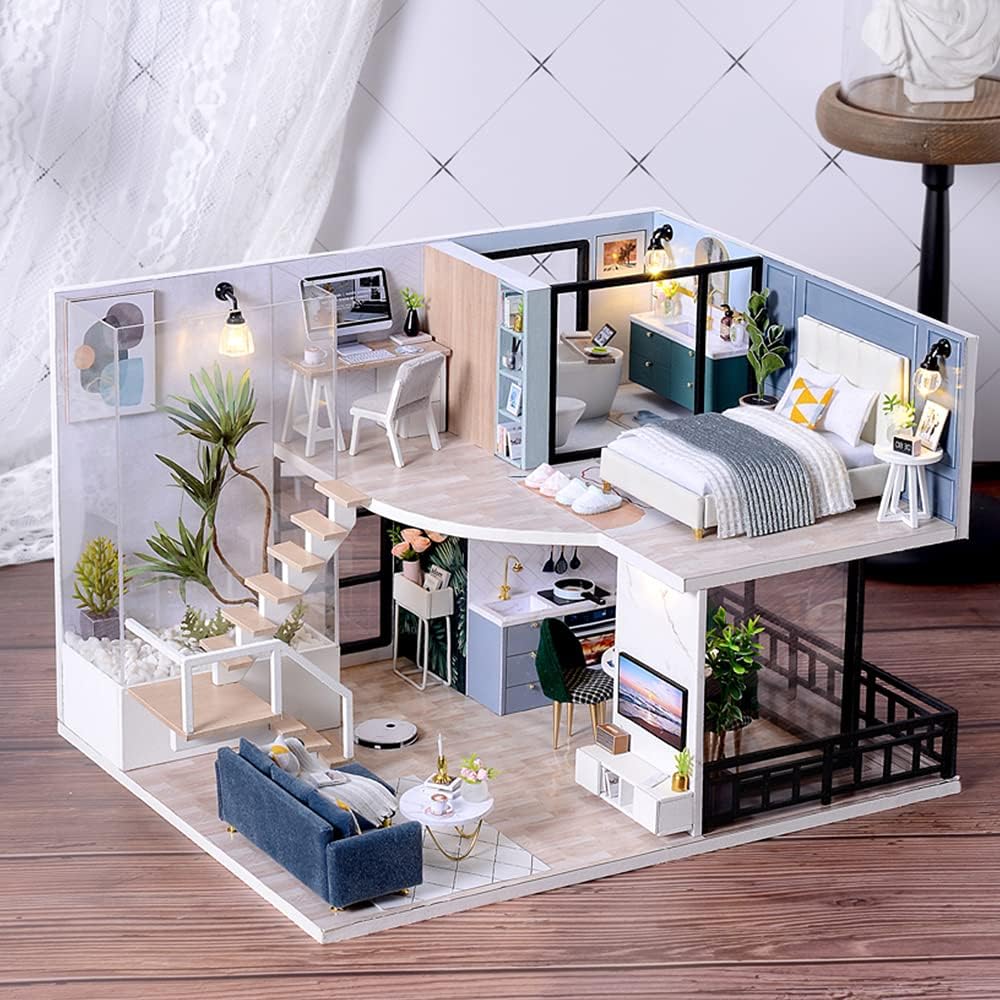 Thumbnail 5 de CUTEBEE Casa Delle Bambole in Miniatura 1:24 con Mobili - Kit Fai da Te da Collezione Cozy Time