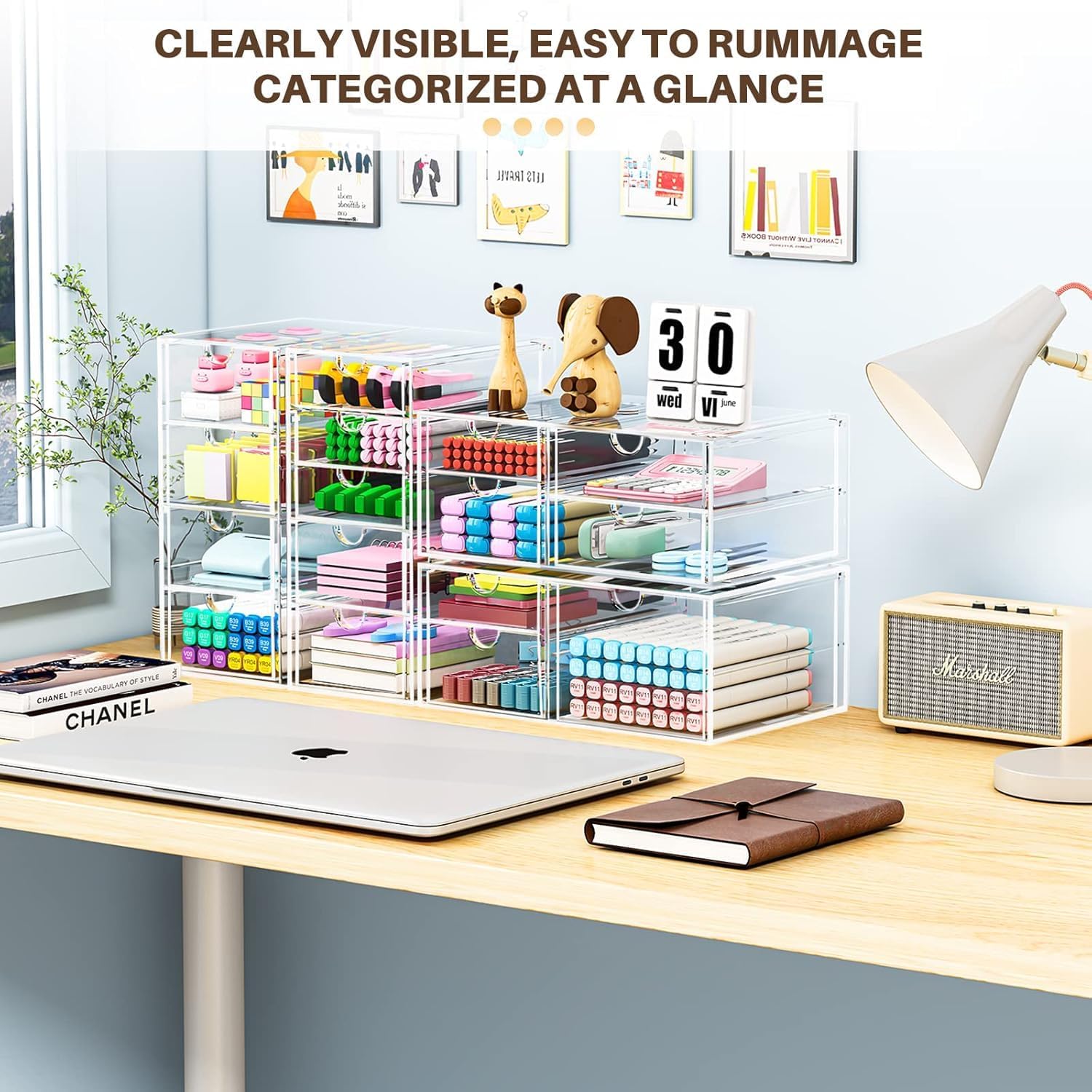 Detalle 2 de caktraie Makeup Organizer 16 Drawers