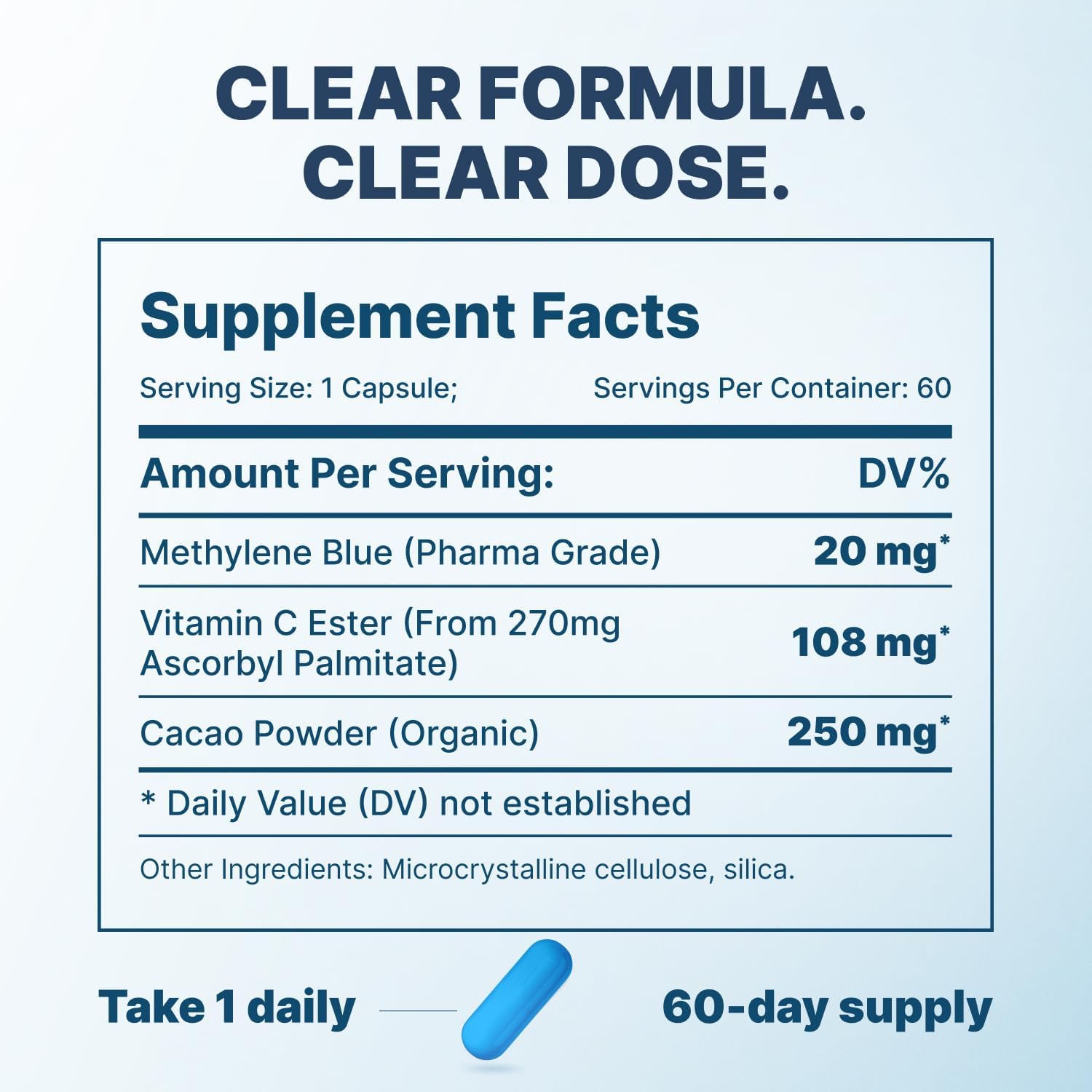 Thumbnail 6 de Methylene Blue Capsules 20 mg per serving