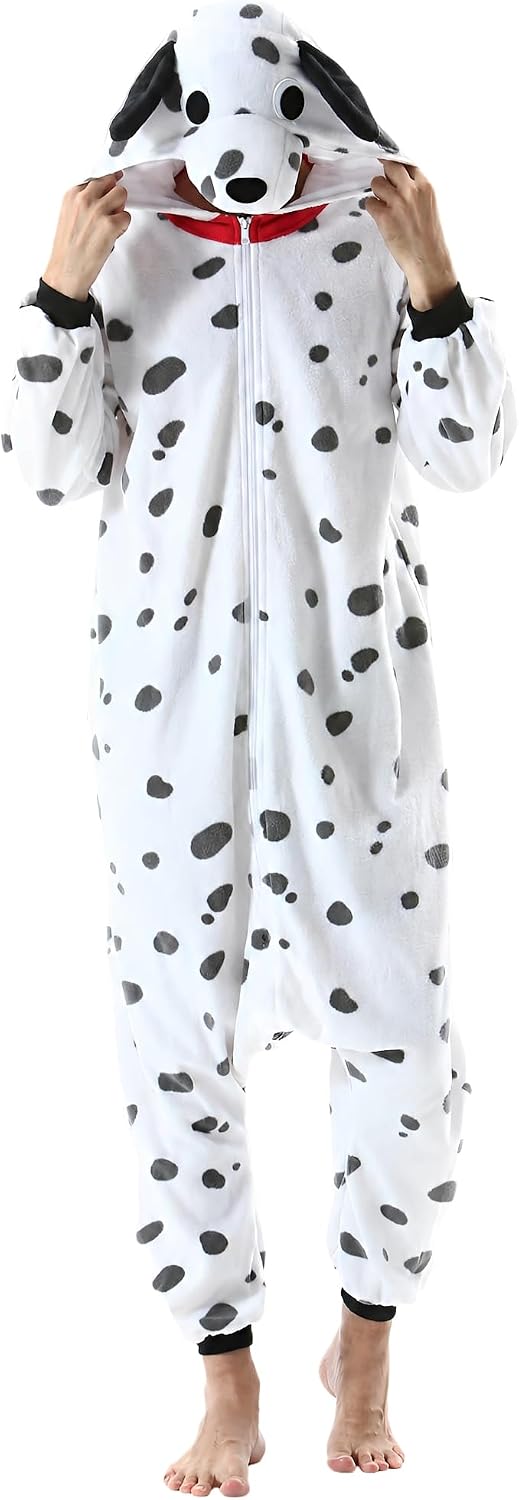 Detalle de DarkCom Adult Animal Onesie Pajamas, Polar Fleece Hooded Cosplay with Pockets