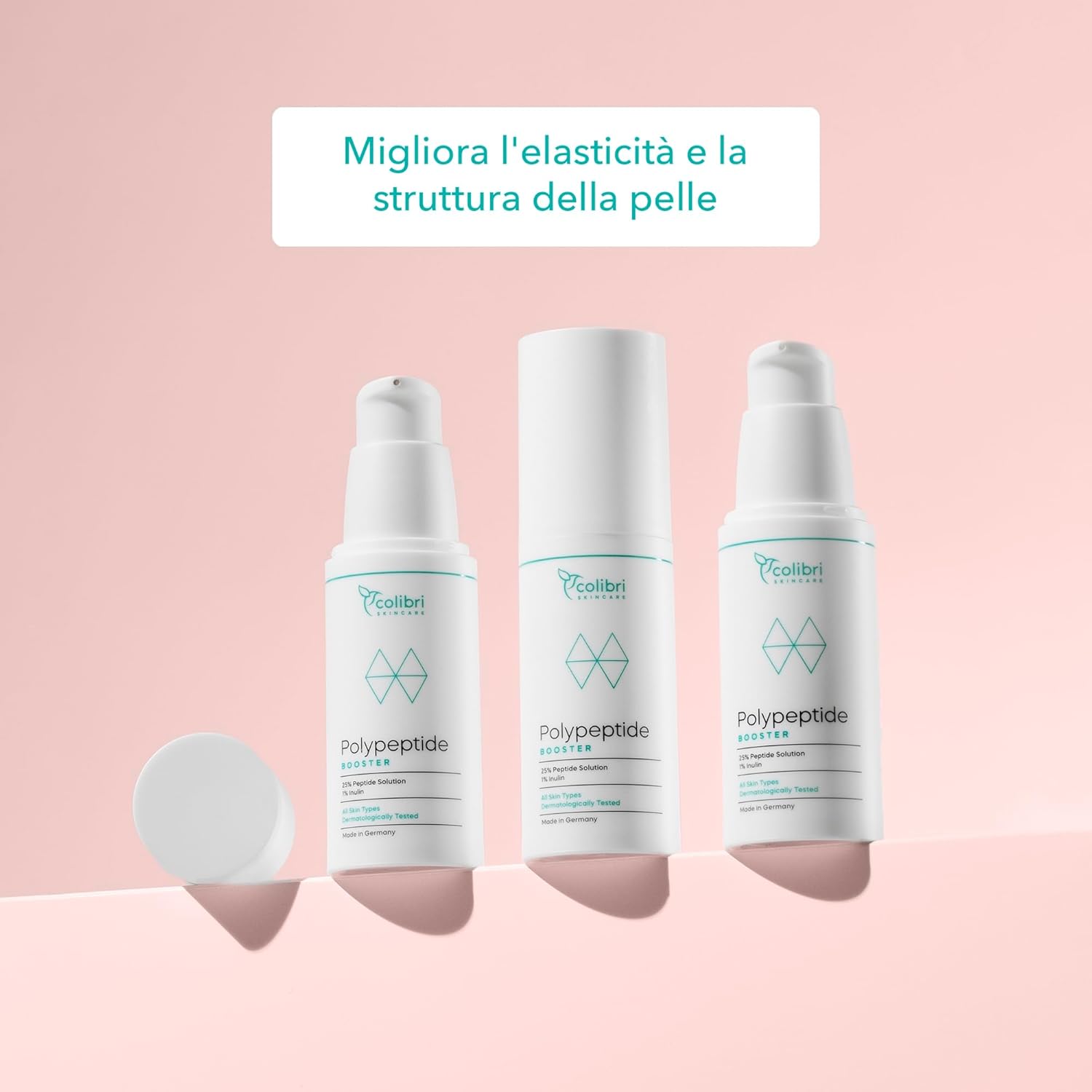 Detalle 2 de colibri skincare POLYPEPTIDE BOOSTER siero peptidico 30 ml per fronte e zona glabellare