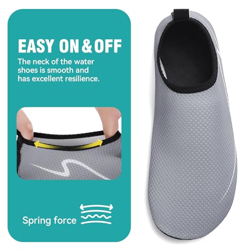 Detalle 2 de Gitzing Water Shoes for Women & Men – Grey, UK 3.5 / EU 36