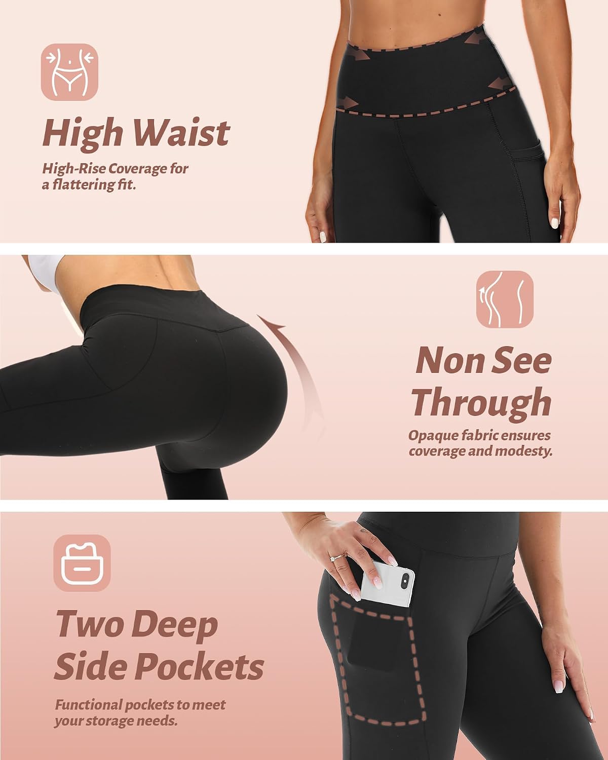 Detalle de NexiEpoch Women's Leggings 4-Pack