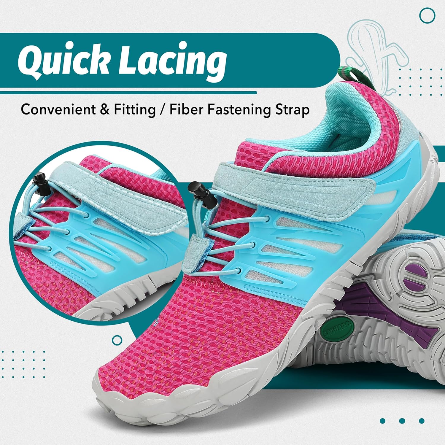 Thumbnail 3 de SAGUARO Scarpe Barefoot Uomo Donna: Scarpe Minimaliste a Piedi Nudi per Trail e Fitness