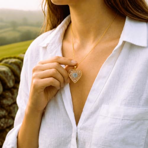 Thumbnail 2 de Cotswold Crafts By Emma Forget Me Not Pendant Necklace with Pressed Flowers