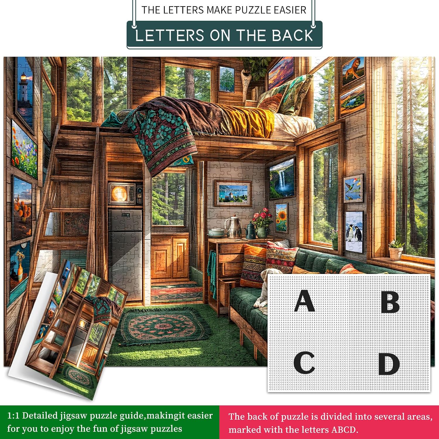 Thumbnail 6 de TangComplete Forest House 1000-Piece Jigsaw Puzzle