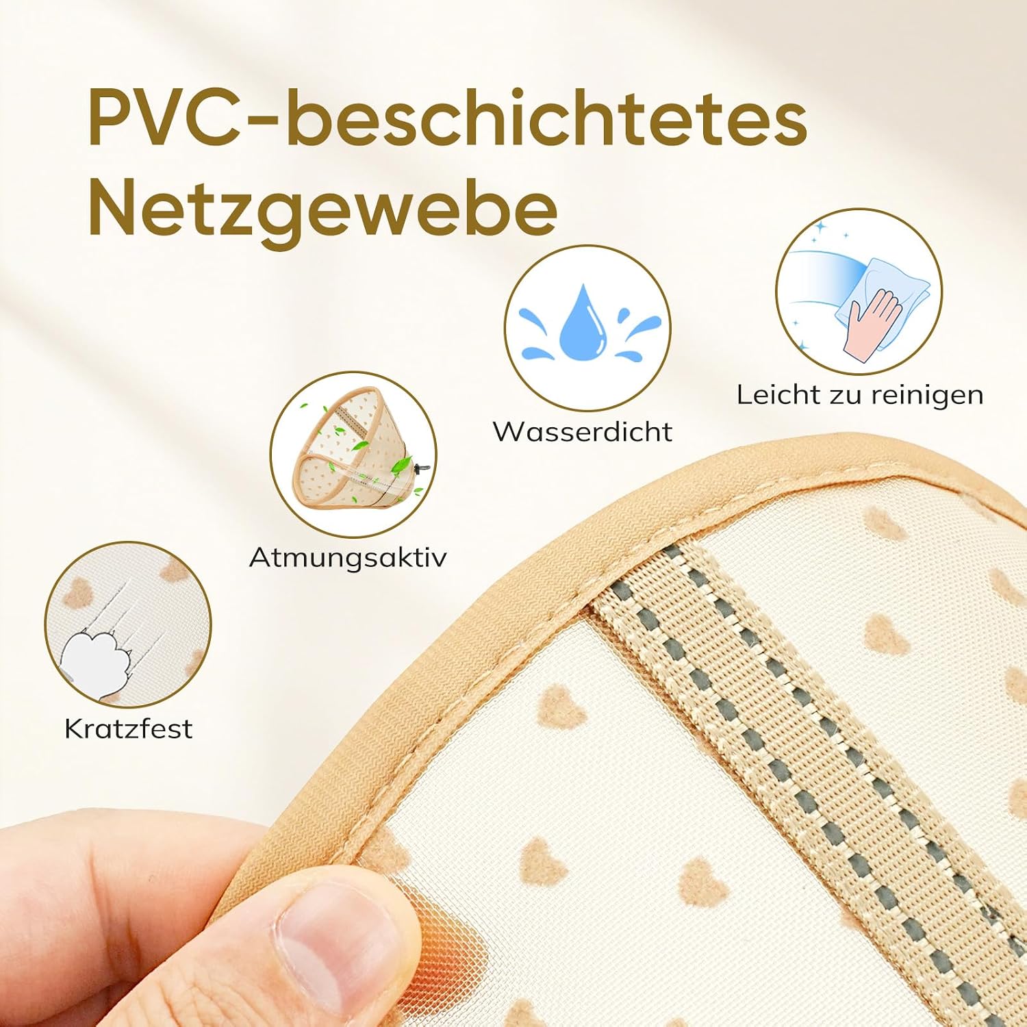 Thumbnail 1 de Supet Weiche Halskrause Katze – luftdurchlässige Netzhalskrause für postoperative Pflege (3 Größen)