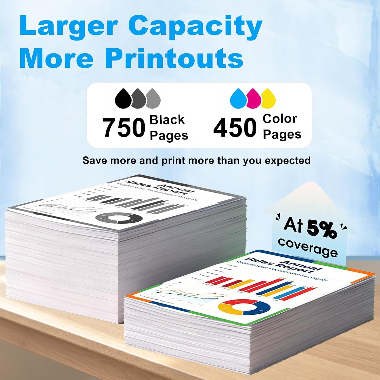Thumbnail 2 de DCOKBO 61XL Ink Cartridge 2-Pack, Black and Tri-Colour for HP Printers