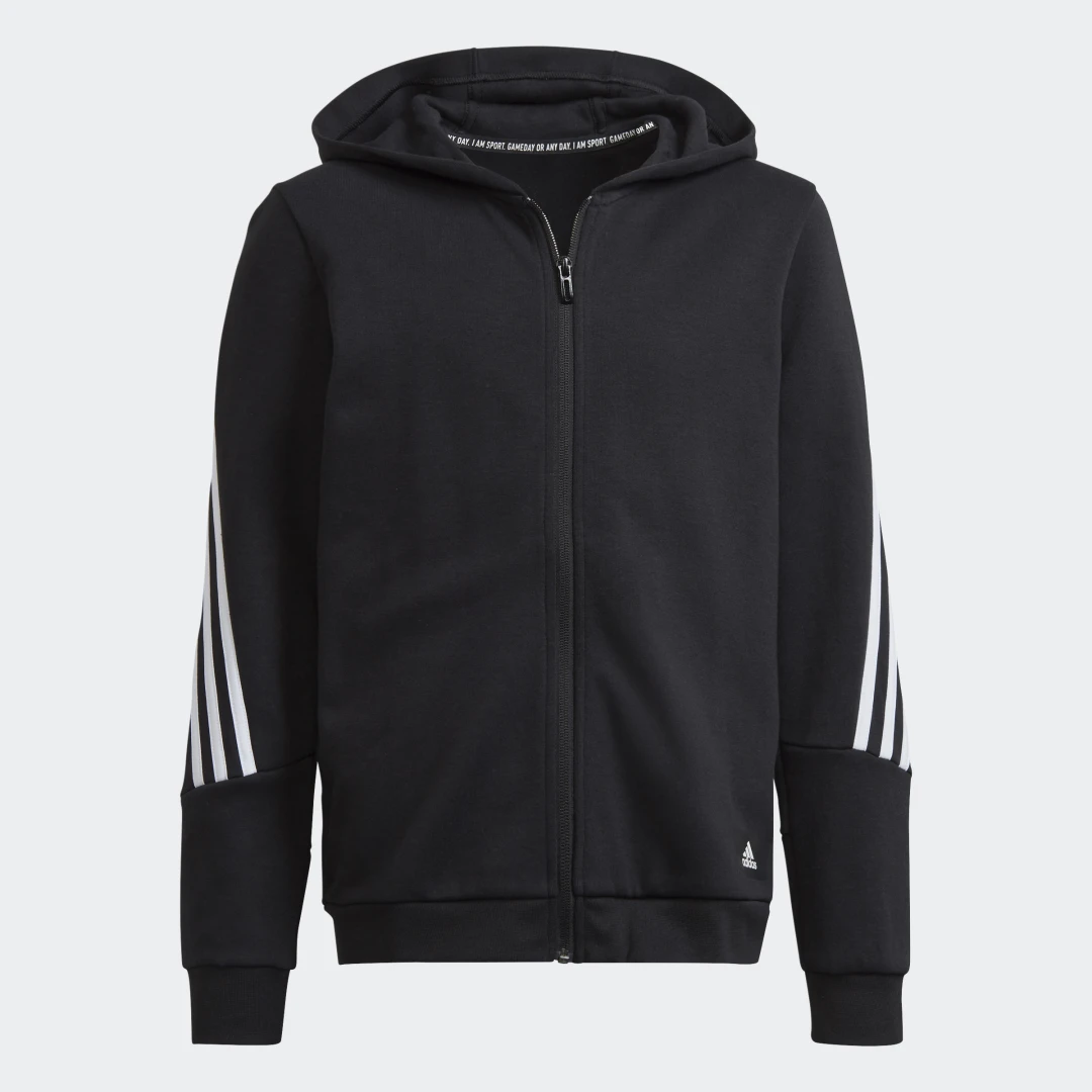 Detalle de Chaqueta con capucha Future Icons 3 bandas de Adidas