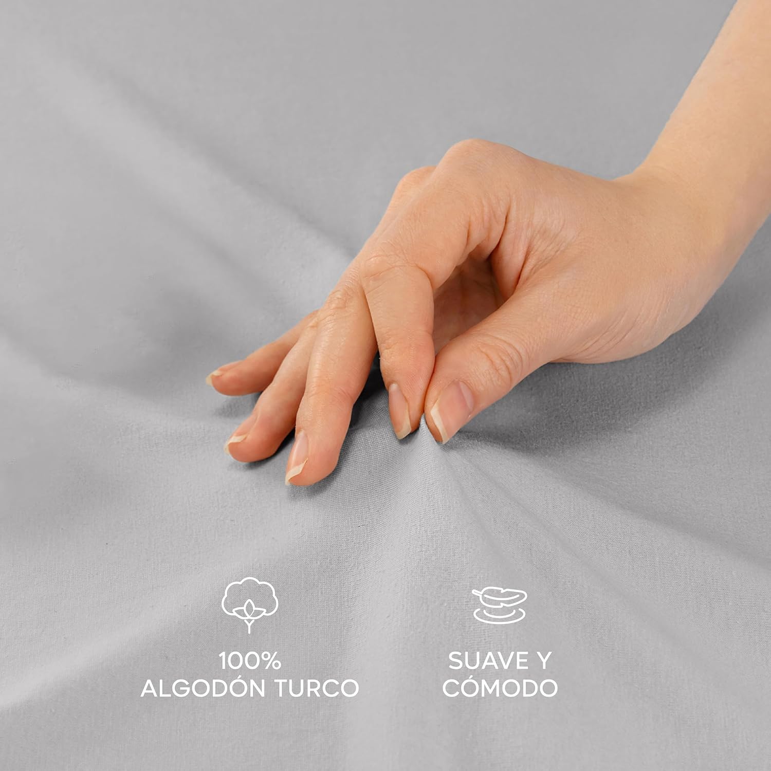 Thumbnail 2 de Twinzen® Juego de Fundas de Almohada 40x80, Algodón Jersey, Gris