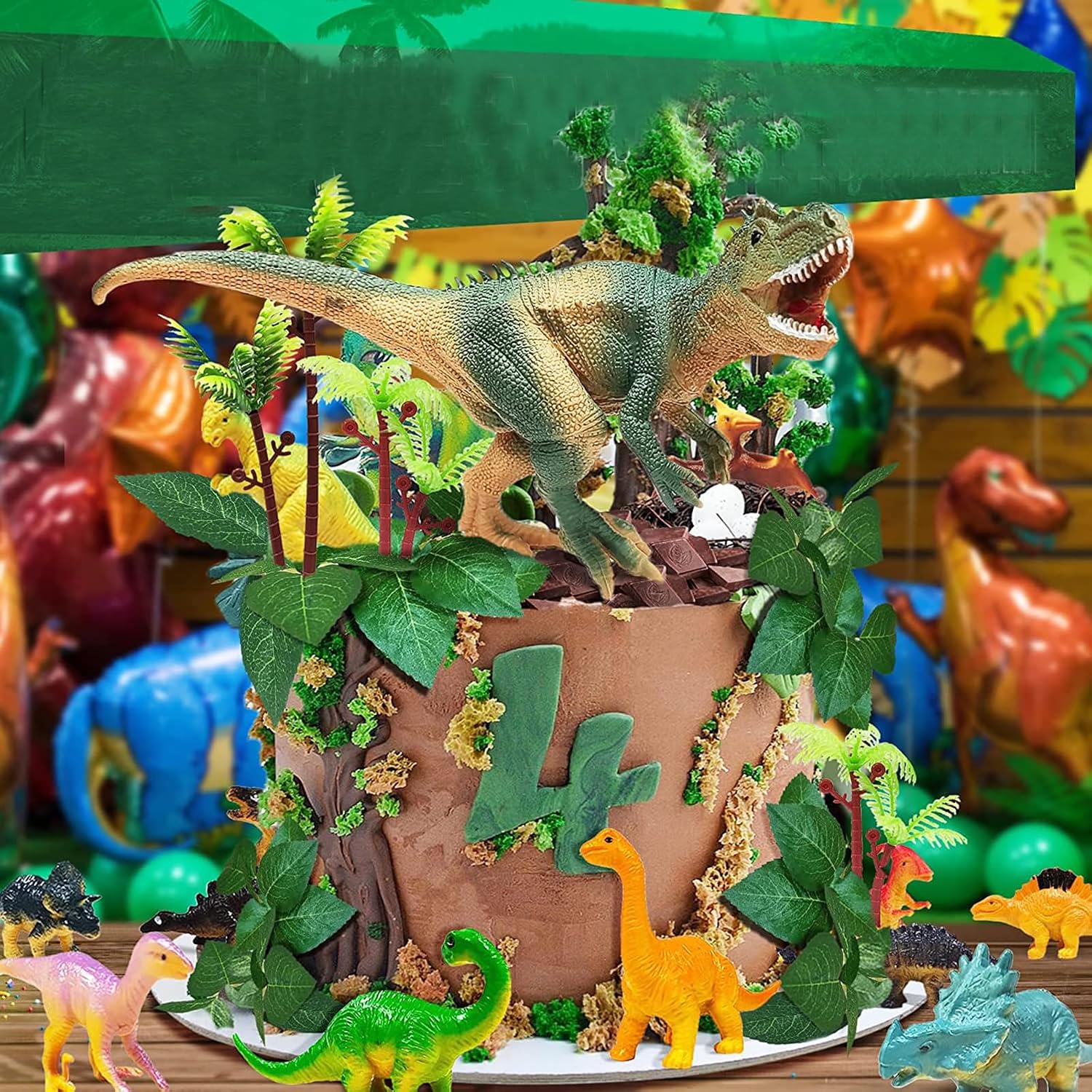 Detalle de 26 StĂĽck Kuchendeko Dinosaurier Set Dino Tortendeko đź’Ą