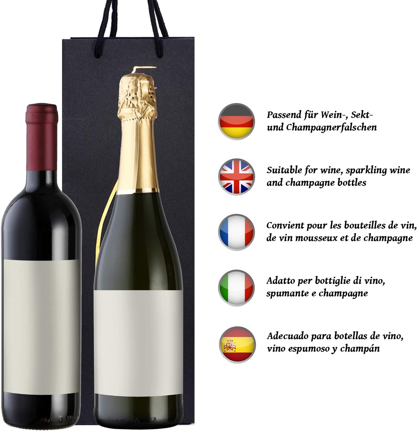 Detalle 2 de Silhouette 10 sacs à bouteilles pour vin