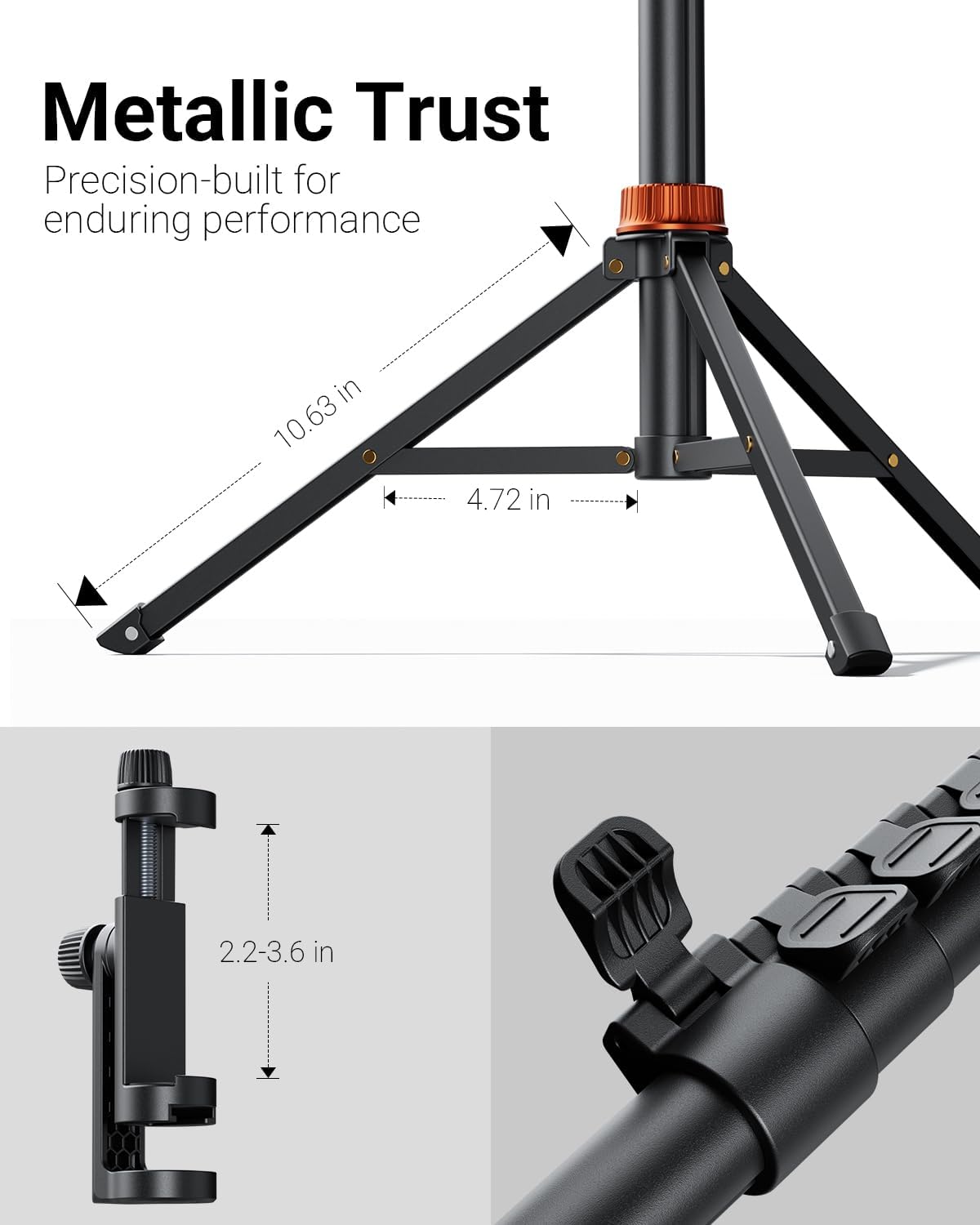 Detalle 2 de VIMOSE 66" Phone Tripod for iPhone