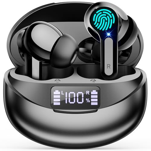Detalle de Cervanta écouteurs Bluetooth 5.3 sans fil, écran LED, 35 h, USB-C