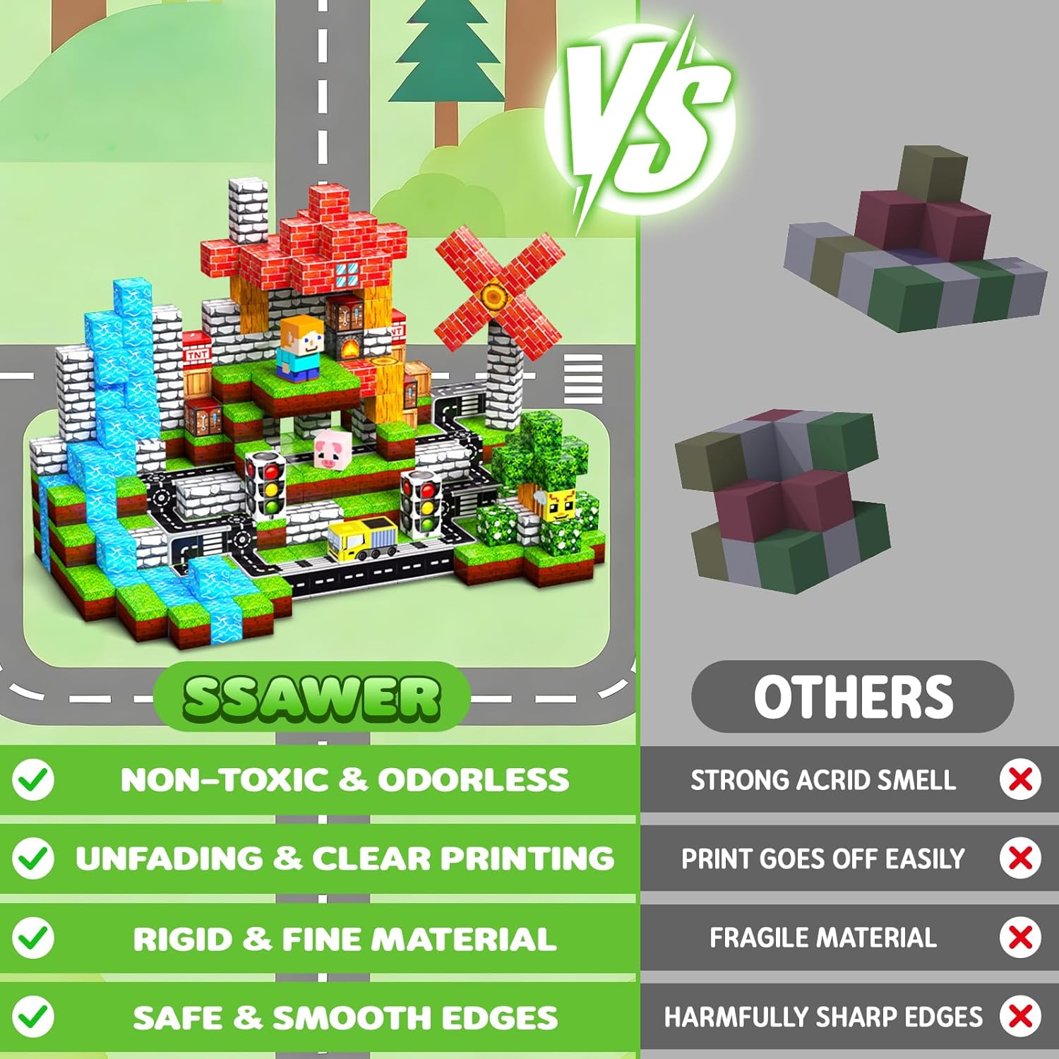 Thumbnail 4 de SSAWER Magnetic Blocks 100pcs