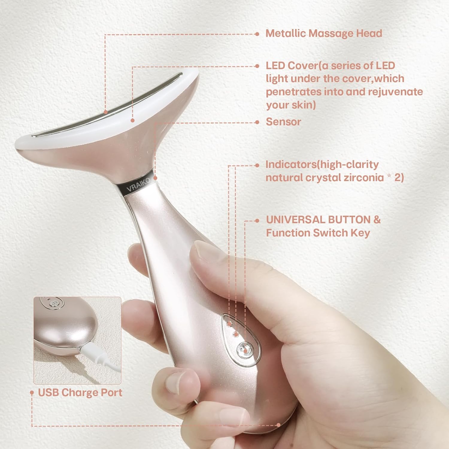 Thumbnail 5 de VRAIKO Lily Neck massage du visage : soin anti-âge et thérapie thermique en une seule écharpe de bien-être