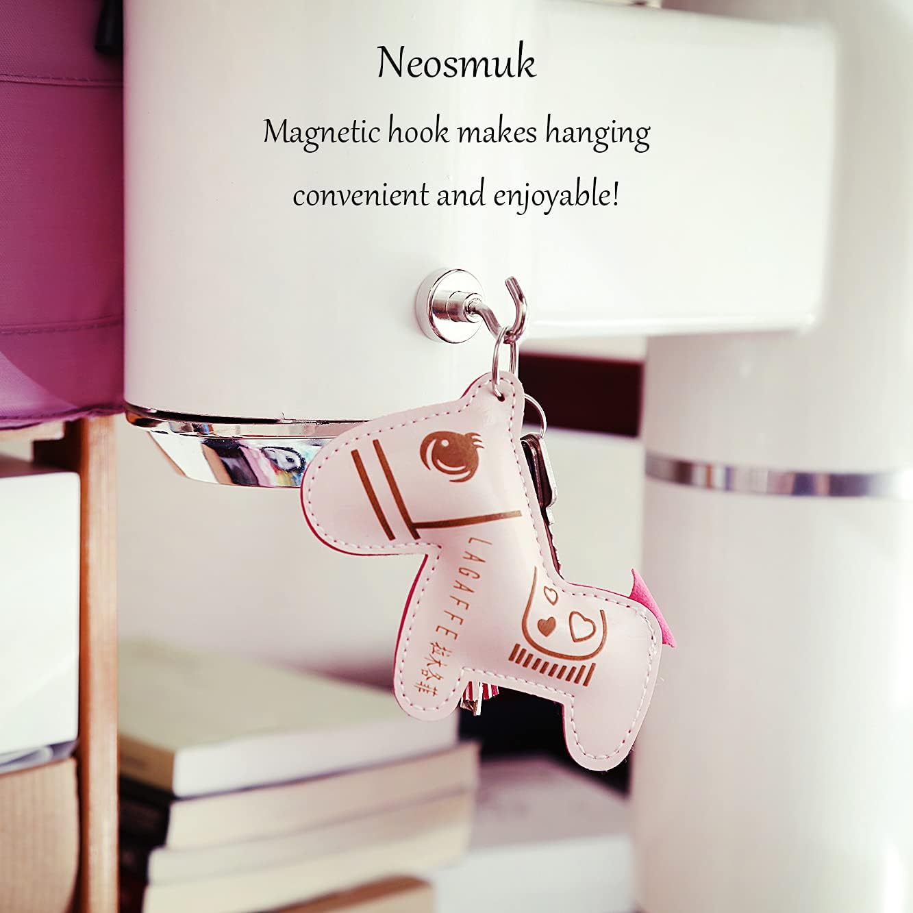 Detalle de Neosmuk Magnetic Hooks (Pack of 10) – Heavy-Duty 20kg Magnetic Hangers for Fridge, Grills & Steel Surfaces