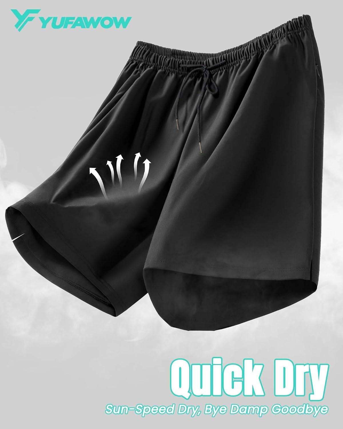 Thumbnail 5 de Yufawow Men Swim Trunks with Compression 7 Inches – Breathable, Quick-Dry, with Zip Pockets