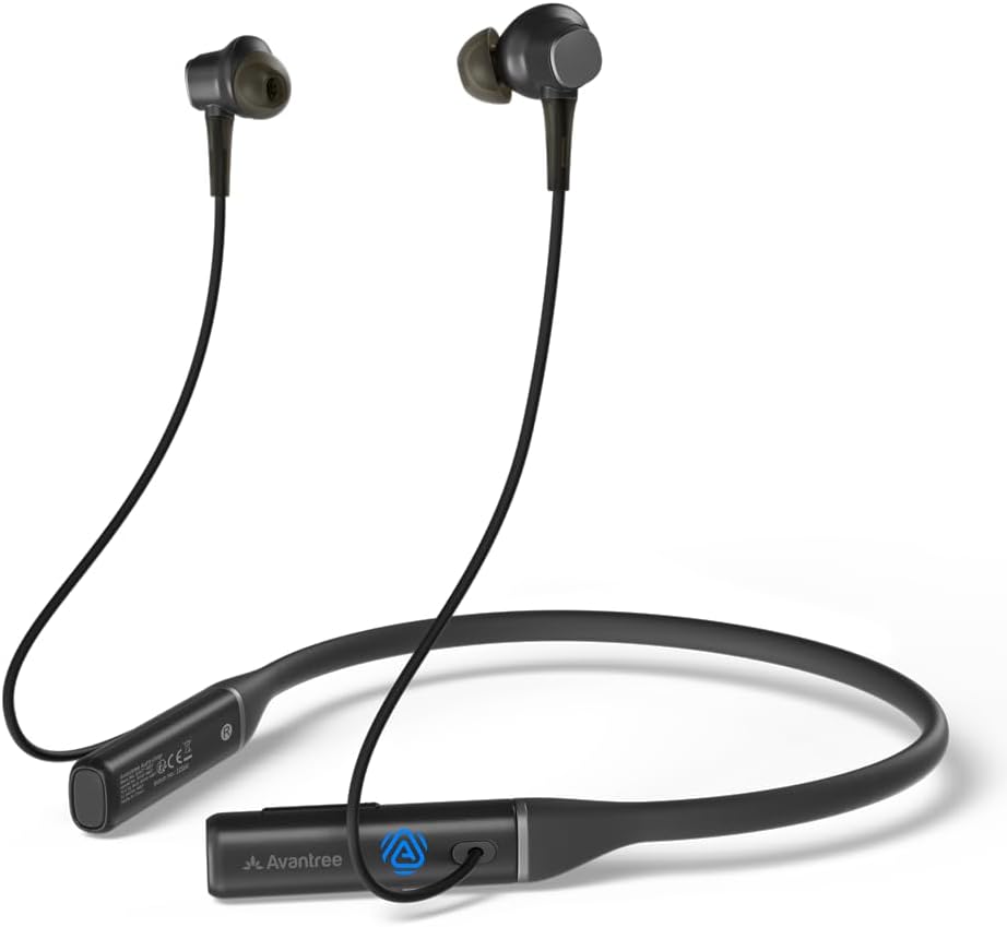 Detalle de Avantree Loop – Auracast & Bluetooth Nackenbügel-Kopfhörer: niedrige Latenz, 3 EQ-Modi, ideal für TV, PC, Smartphone
