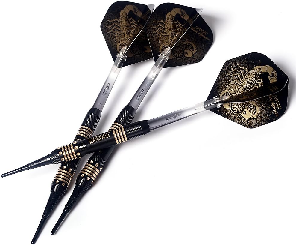 Detalle de CUESOUL Black Scorpion Deluxe Freccette con punta morbida da 16 g e custodia premium