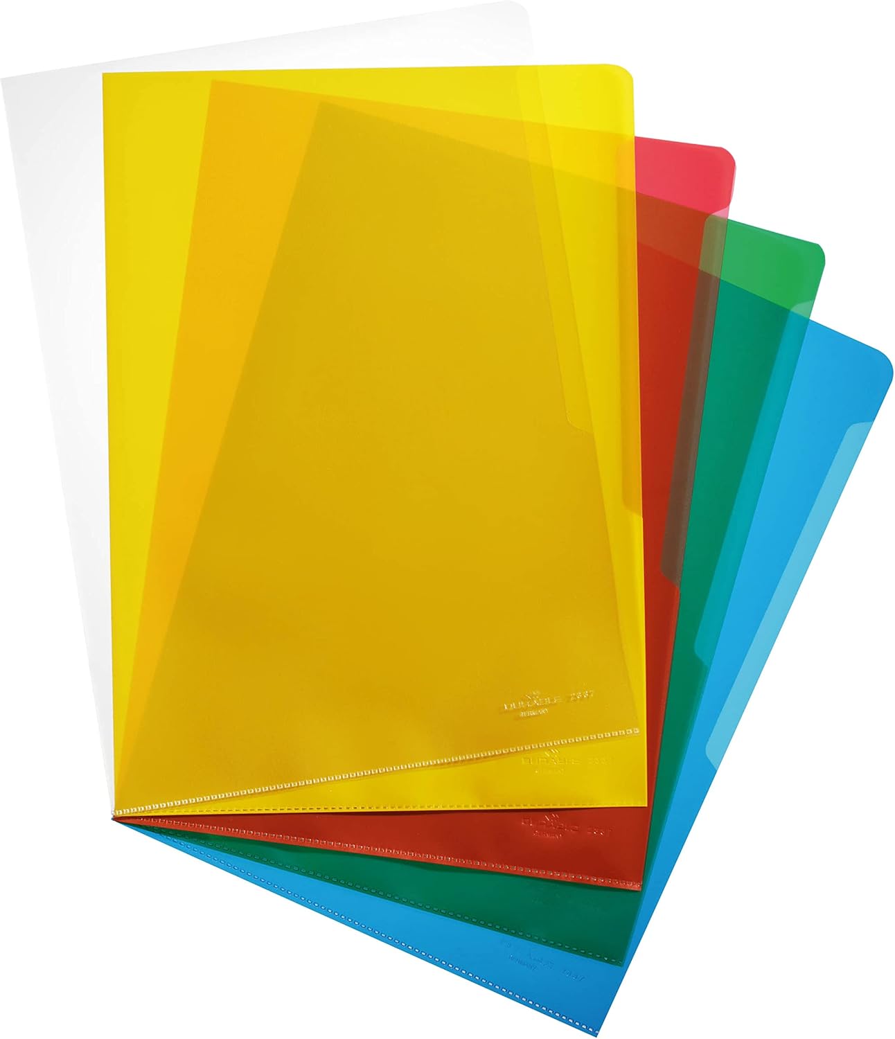Detalle de Durable 233706 – Boîte de 100 Pochettes coin A4 en PP bleu