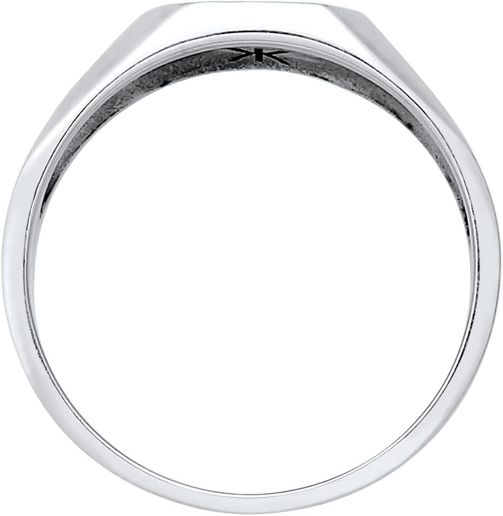 Thumbnail 2 de Kuzzoi Siegelring Herrenring quadratisch matt oxidiert aus 925 Sterlingsilber (massiv), 11 mm breit, Ringgröße 60–66