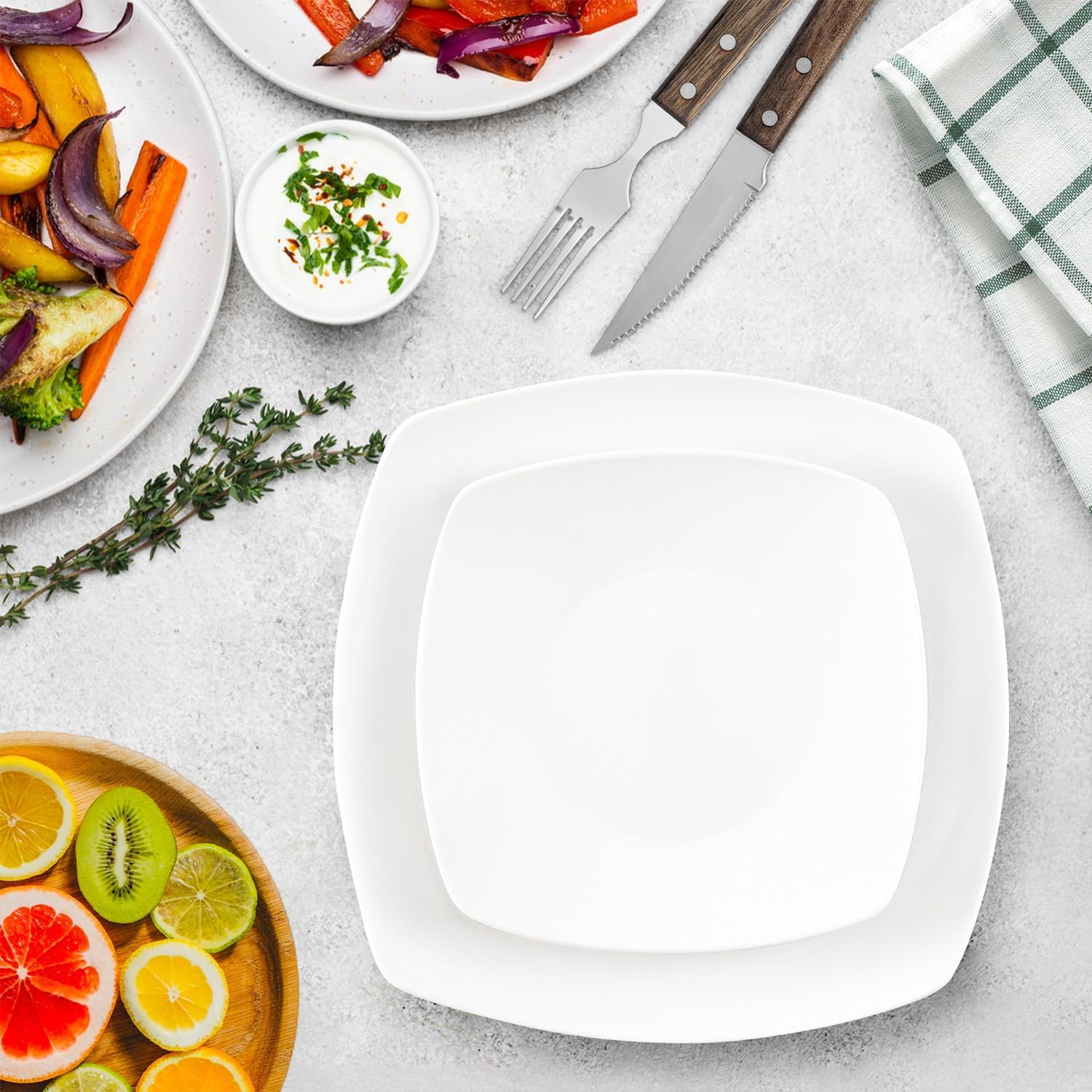 Thumbnail 6 de Zulay Kitchen Porcelain Dinnerware Set, 16-Piece
