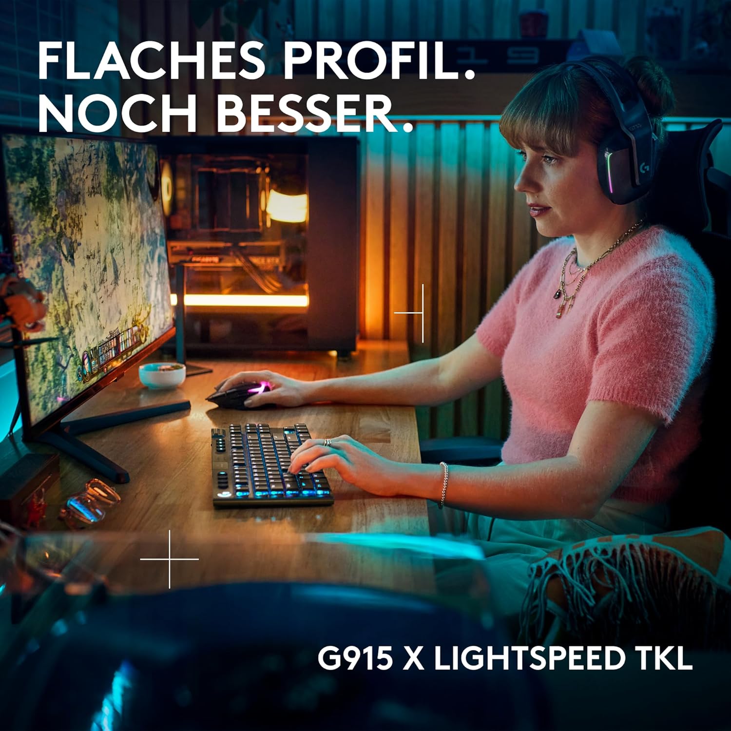 Detalle 2 de Logitech G G915 X TKL 42 Stunden ⌨