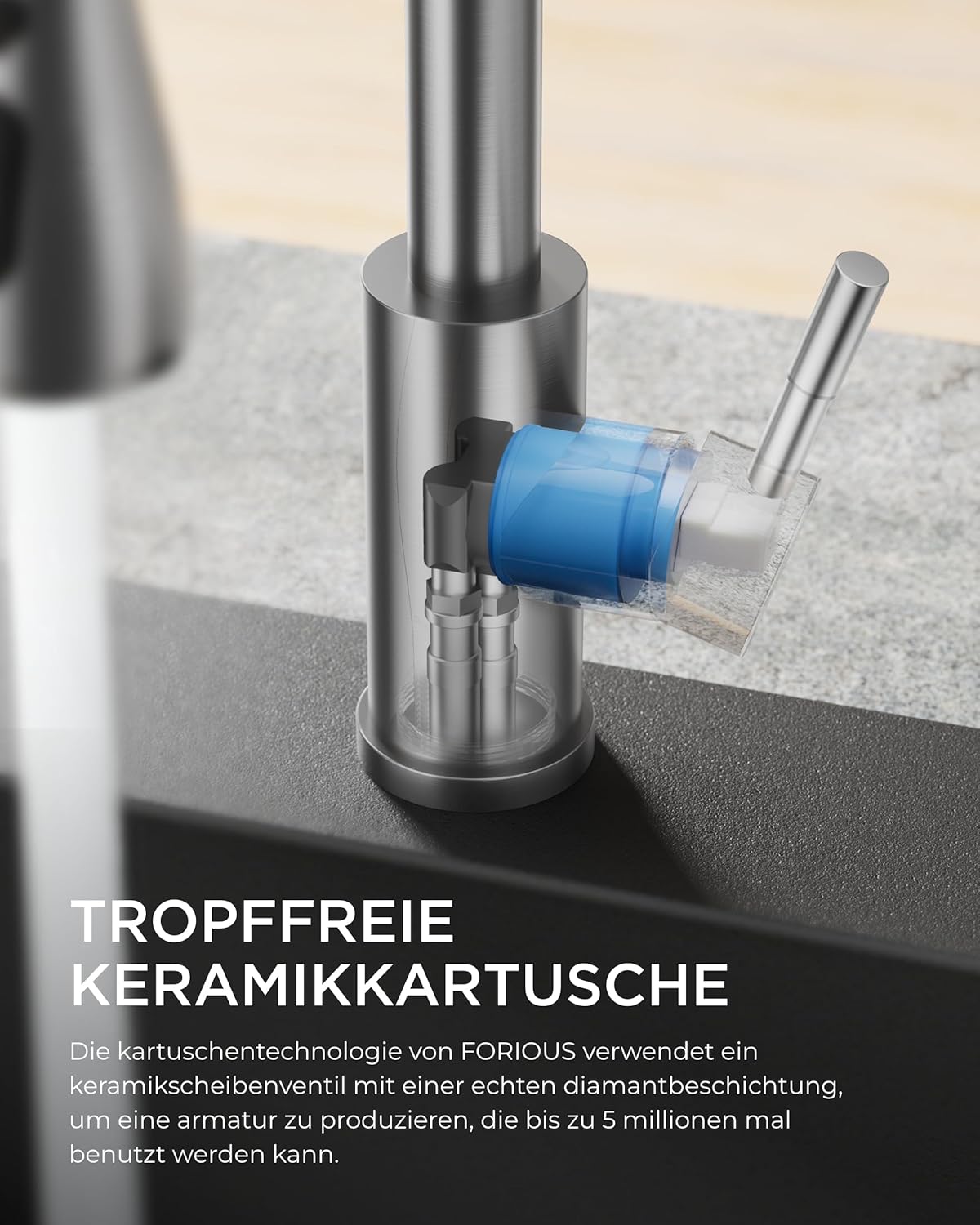 Thumbnail 3 de FORIOUS FORIOUS Wasserhahn Küche 45 cm