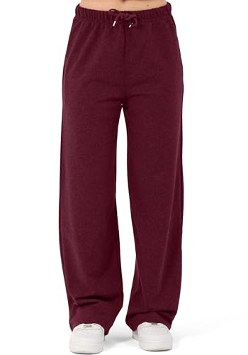 Detalle 2 de ROSS CAMP Damen-Jogginghose aus Baumwollmix mit weitem Bein und elastischem Bund