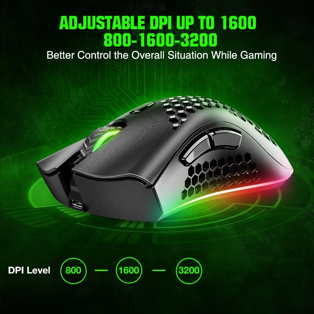 Thumbnail 6 de WolfLawS KM-1 Wireless Gaming Mouse: Durable, Rechargeable, Quiet Clicks